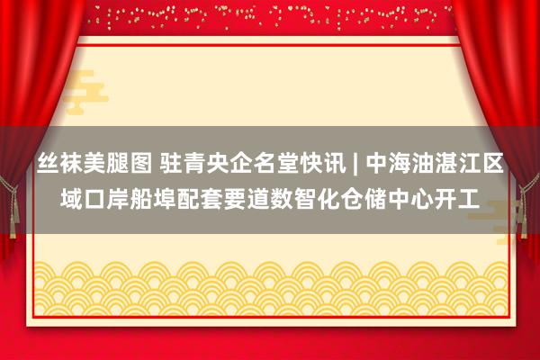 丝袜美腿图 驻青央企名堂快讯 | 中海油湛江区域口岸船埠配套要道数智化仓储中心开工